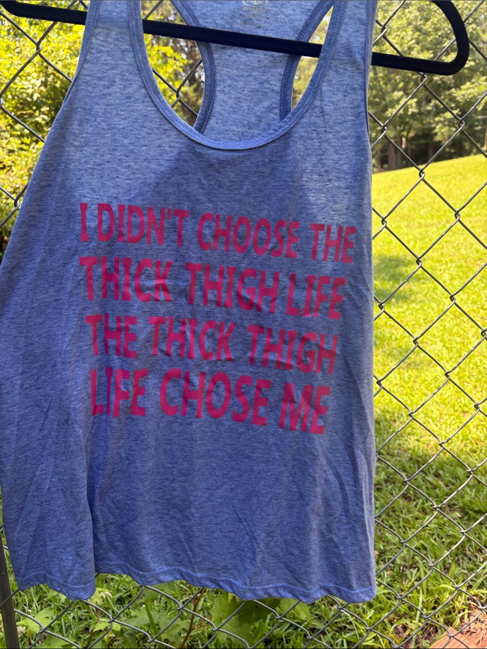 Workout tank Athletic Works Heather Blue Racerback Tank Top